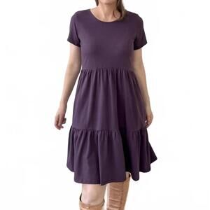 NEW ELEGANT TEES aria dress in plum